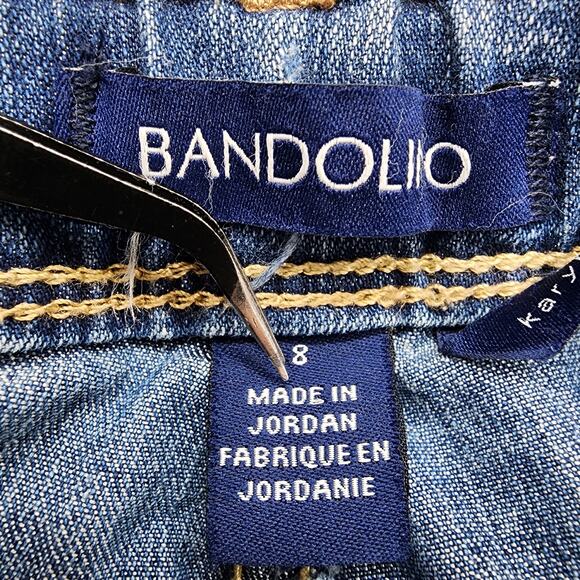 Bandolino Blu Jeans Womens 8 Blue Karyn Boyfriend Mid Rise Straight Leg Crop - Picture 5 of 11